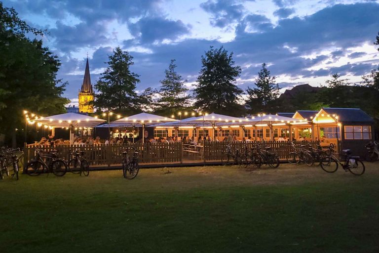 Analog steel container becomes digital pop up beer garden